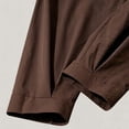 thumbnail image 5 of QIYAGBSA Men's Tie Waist Harem Pants Relaxed Drop Crotch Tapered Leg Casual Trousers with Side Pockets Streetwear Style (Brown, 3XL), 5 of 7