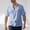 (Casual 56)Light Blue, variant on Men's Solid Color T-Shirt Summer Short Sleeve T-Shirts Fashion Stand-up Collar Thin Breathable Casual Sports Tees Top