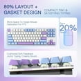 thumbnail image 3 of Redragon K707 PRO 80% Wireless Gasket RGB Gaming Keyboard, 3-Modes 87 Keys TKL Mechanical Keyboard w/Hot-Swap Socket, PBT Round Keycaps & 5-Layer Noise Dampening, Custom Linear Switch, 3 of 9