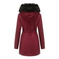 thumbnail image 3 of Lindreshi Winter Coats for Women 2023 Trendy Women Plus Size Winter Warm Composite Plush Button Lapels Jacket Outwear Coat, 3 of 5