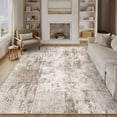 thumbnail image 4 of x Washable Area Rug for Living Room Bedroom Cream Neutral Carpet Low Pile Soft Thin Tapis Salon Abstract Modern Vacuumable Lightweight Large Throw Rug for Dining Room Kitchen, 4 of 9