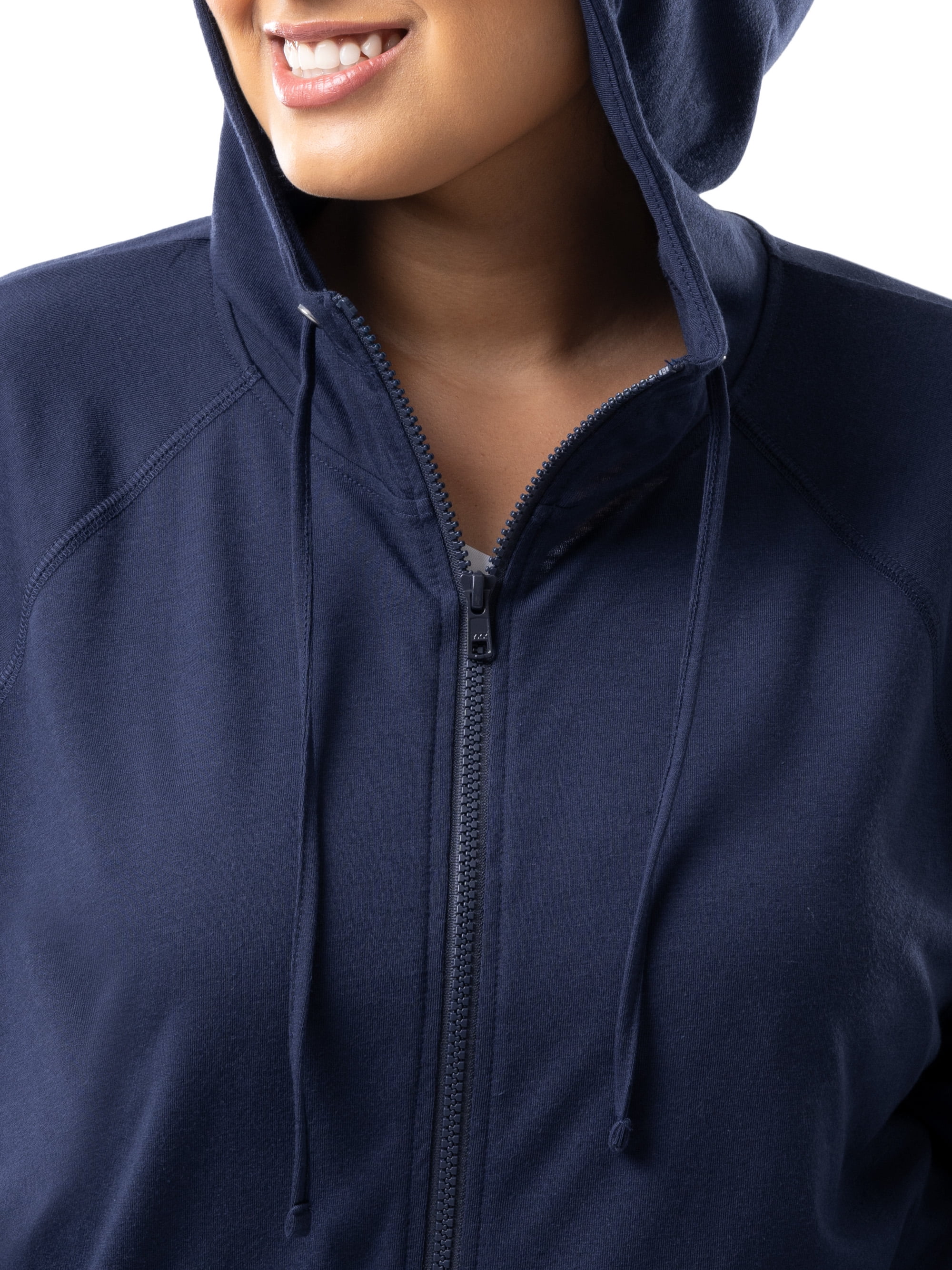 Athletic Works Women's Plus Lightweight Zip-Up Hoodie Jacket, Size 1X-5X