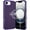 Dark Purple, variant on For iPhone 16E (E edition) / SE4 (2025) CarbonFiber Design Magnetic Ring HQ Thick 2.0mm Hybrid Case - Navy Blue