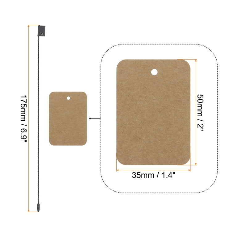 50 Pezzi Di Tag String Nere Per Appendere - Fermagli Con Etichetta E Estremità Quadrata Per Forniture E Tagging
