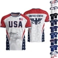 thumbnail image 3 of USA Soccer Jersey for Men Women, Patriotic American Flag Football Jersey, Soccer Shirt for Fans and Players, Short Sleeve Football Shirt, Casual Sport World Soccer Tee for Adult, 3 of 10