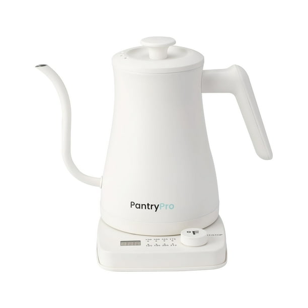 Hervidor eléctrico tipo cuello de cisne PantryPro 1.0L 1500W con control de temperatura