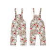 thumbnail image 2 of Michellecmm  Christmas Toddler Girls Boys Overalls Reindeer/Santa Print Romper, 2 of 9