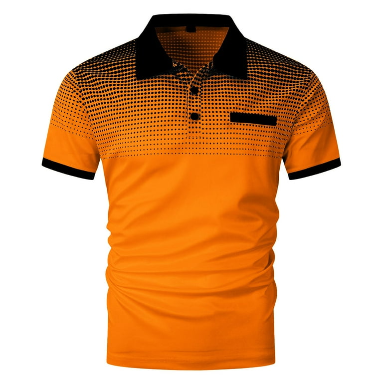 TOWED22 Polo Shirts for Men Graphic Short Sleeve Casual Zipper