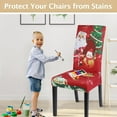 thumbnail image 5 of Christmas Dining Room Chair Covers Set of 6, Stretch Xmas Chair Slipcovers Protector, Spandex Washable Kitchen Parsons Chair Cover for Dining Room,Christmas Decor,Holiday Party(Santa Claus), 5 of 6