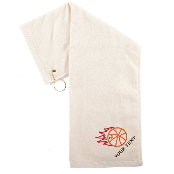 Custom Basketball Towels, Sports Towels, Personalized Basketball Towels for Teams - Fire Ball