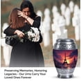 thumbnail image 4 of Eiffel Tower Sunset River Urn - Funeral Urns For Human Ashes Adult - Urns For Adults Humans - Cremation Urns For Human Ashes Female - Mom Urns For Human Ashes - Mini Urns For Ashes (Size-3",4Pcs), 4 of 5