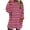 Pink, variant on Women‘s Winter Warm Round Neck Side Pocket Printing Long Sleeved Thick Hood Top Outfits Fall Clothes Basic Winter Clothing