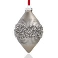 thumbnail image 3 of Holiday Lane Dark Silver Glitter Drop Ornament, 3 of 3