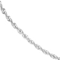 thumbnail image 4 of 14K White Gold Women's 20" 2.30mm Diamond Cut Rope Chain Necklace, 4 of 4
