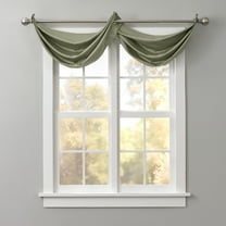 BrylaneHome BH Studio Room-Darkening Waterfall Grommet Valance