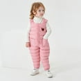thumbnail image 6 of URMAGIC Baby Boy Girl Snowsuit Winter Warm Jumpsuit Clothes Toddler Snow Pants Sleeveless Buttons Rompers, 6 of 8