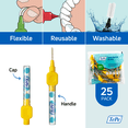 thumbnail image 4 of TePe Interdental Brush Original, Soft Dental Brush for Teeth Cleaning, Pack of 25, 0.7 mm, Medium Gaps, Yellow, Size 4, 4 of 6