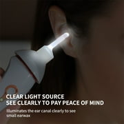 Electric Ear Suction Device, Automatic Electric Vacuum Ear Pick, Ear Cleaner Earwax Remover with LED Light for Earwax Removal, Soft Prevent Ear Pick Clean Tools Set, White