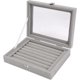 thumbnail image 1 of Caja de joyería de terciopelo Organizador de joyas para anillo Pendiente Collar Vitrina de joyería Escaparate de joyería Caja de almacenamiento con tapa para mujeres y niñas (anillo, 1 of 5