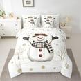 thumbnail image 3 of Castle Fairy Teenagers Christmas Snowman 7-Piece Twin Bedding Sets,Winter Snowflakes Bedding Comforter Set,Happy New Year Breathable Sheet Sets,Breathable Home Decor, 3 of 9