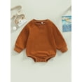 thumbnail image 2 of Bagilaanoe Newborn Baby Girls Boys Rompers Long Sleeve Bodysuits 6M 12M 18M 24M Infant Casual One Piece Short Jumpsuit, 2 of 9