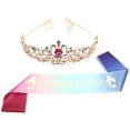 thumbnail image 1 of KAKOWELY 1 juego de corona para mujer, banda de boda, corona de novia, joyería para el cabello, tiara, recuerdos de fiesta de cumpleaños, 1 of 4