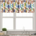 thumbnail image 3 of Ambesonne Feathers Valance & Curtain, Watercolor Style Art Print, 55"x36", Multicolor, 3 of 6
