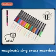 thumbnail image 4 of Dry Erase Markers, Shuttle Art 15 Colors Magnetic Whiteboard Markers with Erase,Fine Tip Dry Erase Markers Perfect For Writing on Whiteboards, Dry-Erase Boards,Mirrors, 4 of 9