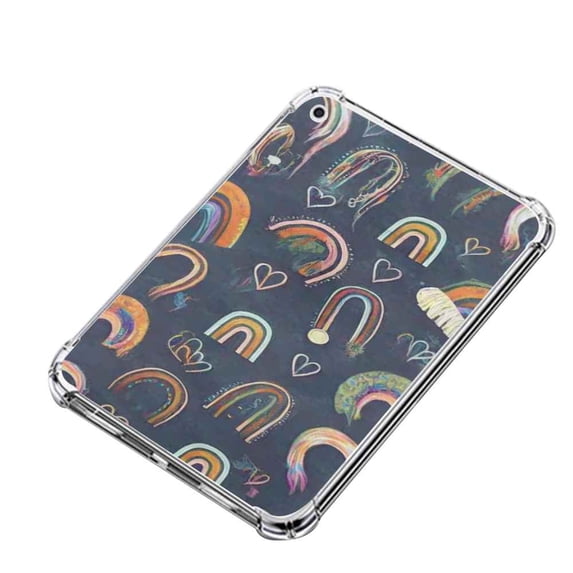 Compatible with iPad 10.2 Inch Phone Case, Boho-Rainbow-aestetic-69 Case Silicone Protective for Teen Girl Boy Case for iPad 10.2 Inch