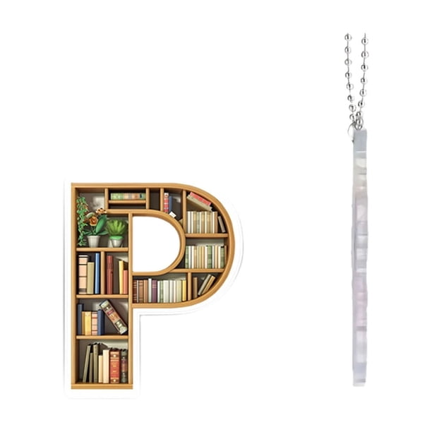 26 Letter Acrylic Keychain Pendant For Books