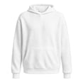 thumbnail image 3 of Bysome Boys Hoodies Solid Color Long Sleeve Hooded Shirts Autumn Stylish Boys Sweatshirts Size 5-6 Years White, 3 of 4