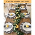thumbnail image 4 of 15 Inch Round Placemats Set of 6, Grey Paisley Non Slip Heat Insulation PP Table Mats, Ethnic Vintage Floral Botanical Abstract Washable Place Mats for Kitchen Dining Party Table Decor, 4 of 7