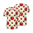 thumbnail image 3 of Daiia Fruit Apples Mens Baseball Jersey Button Down Shirts Short Sleeve Sports Uniforms-Small, 3 of 9