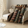 thumbnail image 2 of nygtbtfer Blanket Throw , , Book Themed Fleece Blanket, Literary Books Book Lovers Old Fashion Microfiber Fuzzy Blanket, 2 of 6