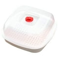 thumbnail image 2 of ACDANC Microwave Cookware Steamer Microwave Cooker for Bacon Rice Vegetable Pasta Steak Square Cooking Steamer Basket for Vegetable Dim Sum Dumpling Bao Bun White, 2 of 2