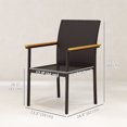 thumbnail image 3 of Outsunny Wicker Patio Chairs Set of 2, Outdoor Dining Chairs with Cushion, 3 of 10