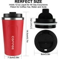 thumbnail image 4 of 12 oz Stainless Steel Vacuum Insulated Tumbler - Coffee Travel Mug Spill Proof with Lid - coffee Cup for Keep Hot/Ice Coffee,Tea and Beer （Red）, 4 of 4