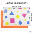 thumbnail image 6 of Yayeee Doormat for Indoor Entrance 32" x 20" Non Slippery Floor Rug, Yellow Retro Round, 6 of 8