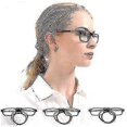 thumbnail image 4 of Gafas de lectura TR90 plegables y portátiles con soporte magnético para colgar en el cuello para hombres y mujeres, color negro y gris, 1,0 x, 4 of 5