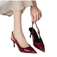 thumbnail image 7 of Ynynloco Women's Slingback High Heels Pointed Toe Stilettos Metal Buckle, Dress Party, Wedding, Pump Shoes, 7 of 7