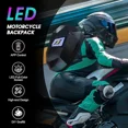 thumbnail image 5 of Smart LED Waterproof Motorcycle Backpack Hard Shell App-Control Display - Light, 5 of 10