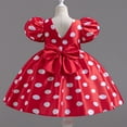 thumbnail image 5 of Edvintorg 2-8Years Dresses for Kids Girls Fashion Polka-Dot Printed Puff Sleeve Princess Dress Children's Party Dress Vestido Infantil, 5 of 7