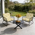 thumbnail image 6 of Outdoor Patio Cushion Covers 4 Pack Lemon Yellow Leaf Patio Chair Cushion Covers with Ties and Zipper Waterproof Outdoor Seat Cushion Covers for Patio Furniture 20"x18", 6 of 9