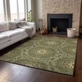 thumbnail image 6 of Addison Rugs Mayfield Washable Transitional Circles Olive Rectangle Rug, 10' x 14', 6 of 6