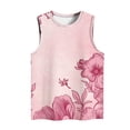 thumbnail image 4 of JTZGDY Summer Sleeveless Tank Tops for Women Loose Fit Casual Floral Graphic T-Shirts Trendy Cotton Basic Workout Cami Tees Shirt Pink L, 4 of 4