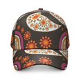 thumbnail image 2 of Geometric Colorful Baseball Cap – Art Paisley Boho Vintage Retro Ethnic Floral Abstract Decorative Pattern Mandala Exotic Artistic Elegant Classic Chic, 2 of 8