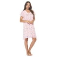 thumbnail image 2 of Casual Nights Women's Short Sleeve Floral Nightgown Nightshirt Night Dress, 2 of 5