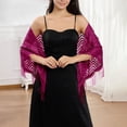 thumbnail image 3 of Elegant Lace Shawl Scarf For Bridal Wedding Evening Gown And Formal Party Versatile Triangle Wrap Wraps 2, 3 of 3