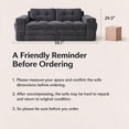 thumbnail image 4 of Boneless Loveseat, Lofka 59''Folding Floor Sofa Bed with 2 Pillows & Pockets for Small Spaces, Corduroy Cloud Sofa for Apartment Living Room, Gray, 4 of 14