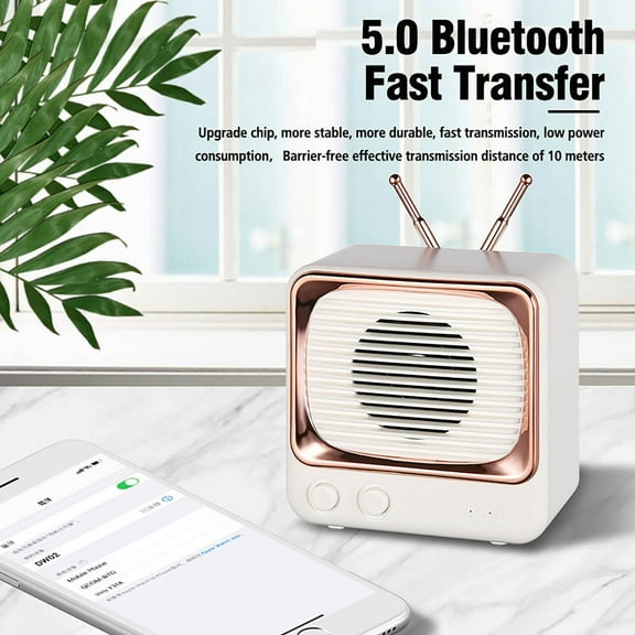 VANLOFE Speaker Retro Bluetooth Speaker Wireless Vintage Small Speaker Stereo Sound Hands-free Call For Smartphone Home
